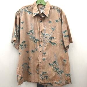 Vintage Cooke Street Honolulu Short Sleeve Button Down, Tropical Print, Size L